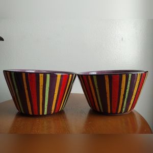 Set of 2 Pfaltzgraff Dinner Bowls - Sedona Fruit (Discontinued Pattern)